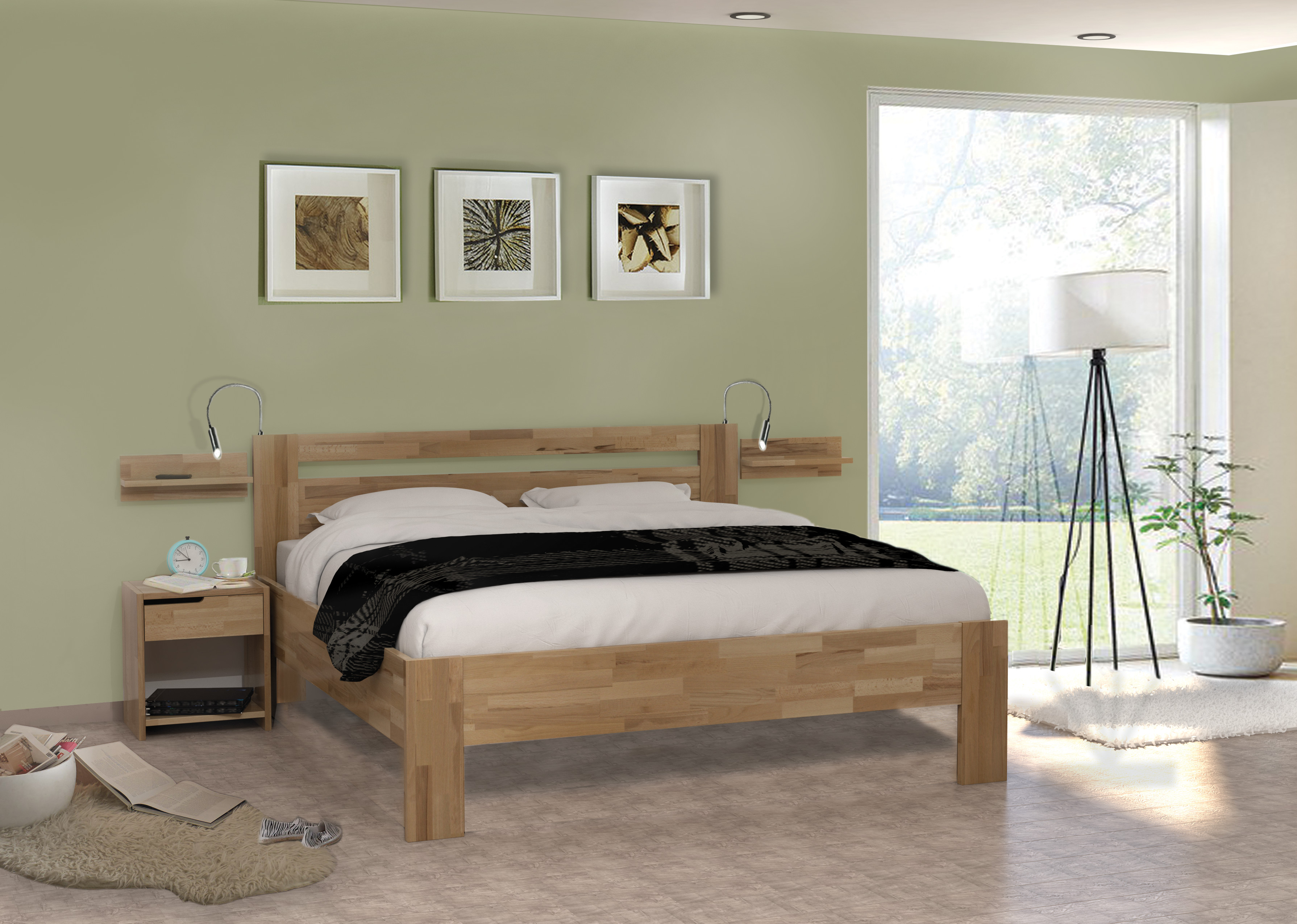 IVA Dřevěná postel z masivu