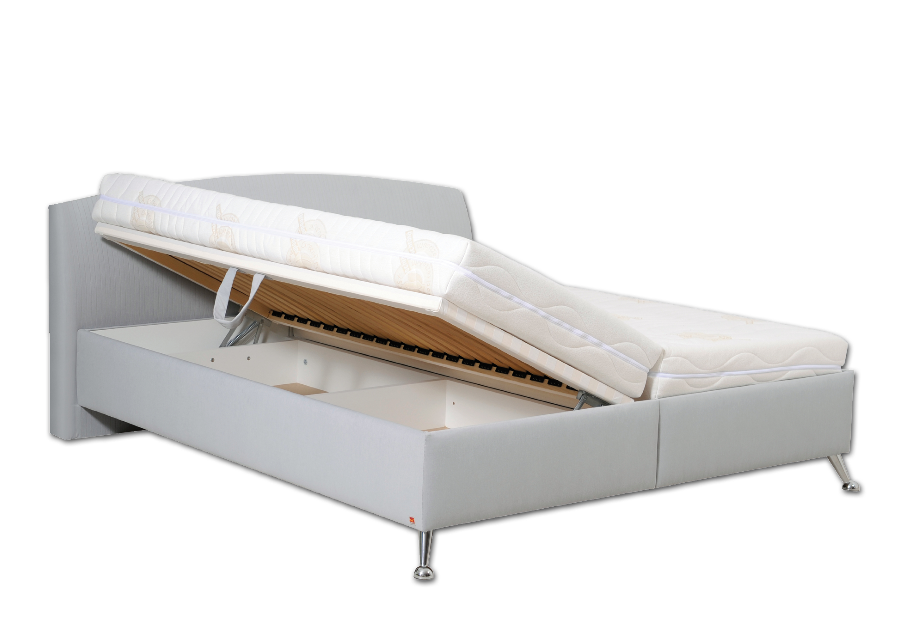 ORFEUS II čalouněná dvojlůžková postel s úložným prostorem