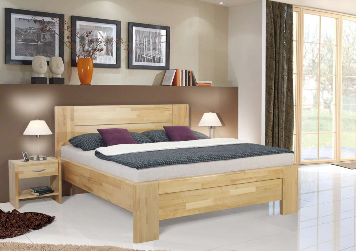 RITA dřevěná buková masivní postel